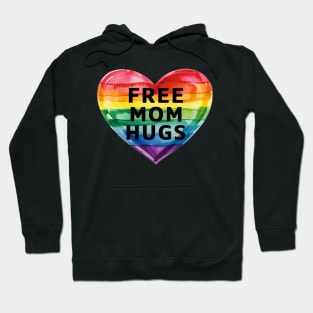 Free Mom Hugs LGBT Flag Gay Lesbian Pride Parades Rainbow Hoodie